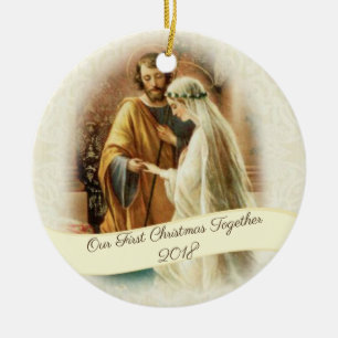 Maagd Maria St. Joseph-Passen getrouwd zonder bloz Keramisch Ornament
