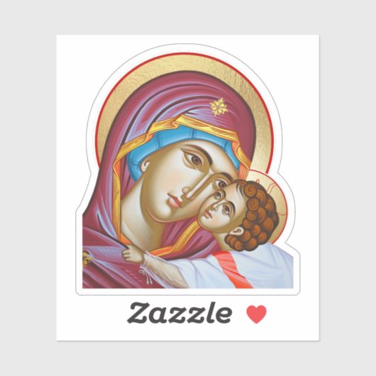 Maagd Maria sticker Theotokos (Vel)