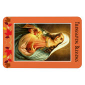 Maagd Maria Thanksgiving zegeningen herfstbladeren Magneet (Horizontaal)