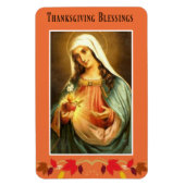 Maagd Maria Thanksgiving zegeningen herfstbladeren Magneet (Verticaal)