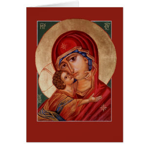 Maagd Maria Theotokos-groet, zonder zegen