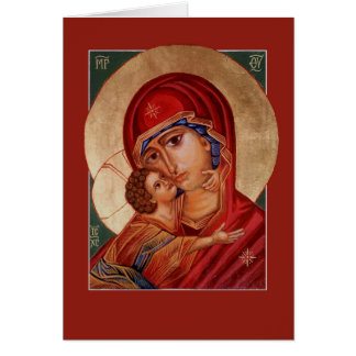 Maagd Maria Theotokos-groet, zonder zegen