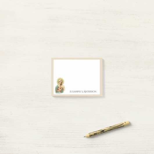 Maagd Maria Traditionele katholieke Kunst zonder b Post-it® Notes (Op bureau)