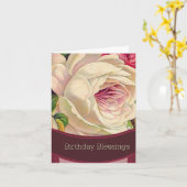 Maagd Maria troost Kind in bed Angel Kaart (Gele Bloem)