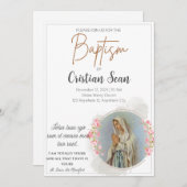 Maagd Maria Uitnodiging voor de doop (Voorkant / Achterkant)