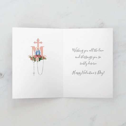 Maagd Maria | Valentijnsdag | rooms-katholiek Kaart (Binnen)