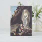 Maagd Maria van Lourdes Bedankkaart (Staand voorkant)