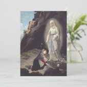 Maagd Maria van Lourdes Feestdagenkaart (Staand voorkant)