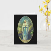 Maagd Maria van Lourdes Onze-Lieve-Vrouw Christeli Kaart (Gele Bloem)