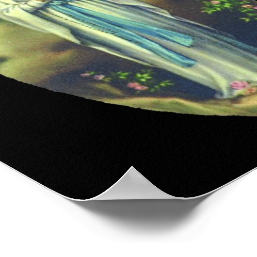 Maagd Maria van Lourdes Onze-Lieve-Vrouw Christeli Poster (Hoek)