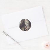 Maagd Maria van Lourdes Ronde Sticker (Envelop)