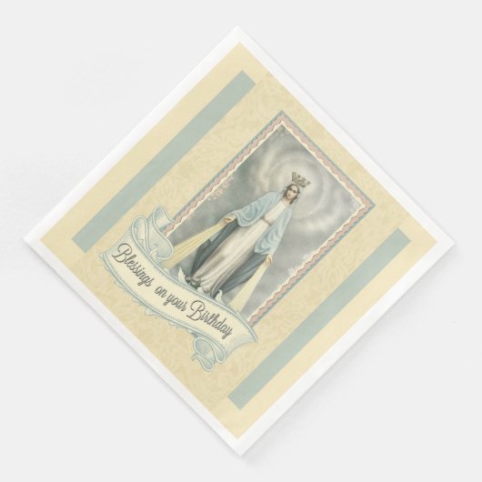 Maagd Maria Verjaardag Zegeningen Lace Ecru Wit Servet (Hoek)