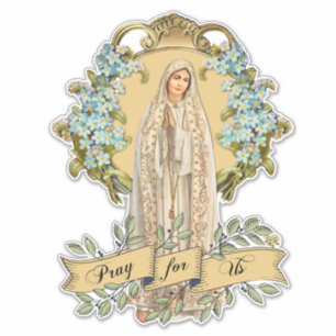 Maagd Maria Vrouwe van Fatima Rozenkrans Gebed Sticker