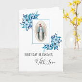 Maagd Maria Vrouwe van Genade Verjaardag Religieus Kaart (Gele Bloem)