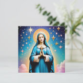 Maagd Maria Wenskaart Kaart (Staand voorkant)