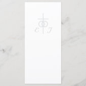 Maagd Maria Zilver Katholieke bruiloft Menu (Achterkant)