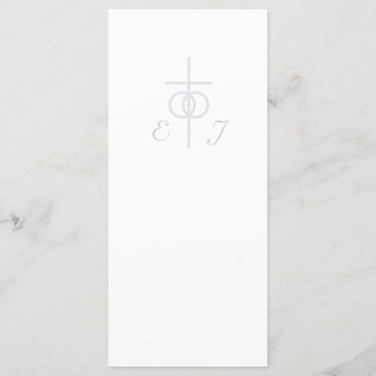 Maagd Maria Zilver Katholieke bruiloft Menu (Achterkant)