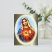 Maagd Maria zonder blozen - Moeder van God Briefkaart (Staand voorkant)