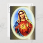 Maagd Maria zonder blozen - Moeder van God Briefkaart (Voorkant / Achterkant)