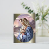 Maagd Maria zonder blozen - Moeder van God Briefkaart (Staand voorkant)
