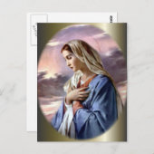 Maagd Maria zonder blozen - Moeder van God Briefkaart (Voorkant / Achterkant)