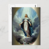 Maagd Maria zonder blozen - Moeder van God Briefkaart (Voorkant / Achterkant)