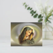 Maagd Maria zonder blozen - Moeder van God Briefkaart (Staand voorkant)