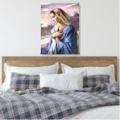 Maagd Maria zonder blozen - Moeder van God Canvas Afdruk (Insitu (Slaapkamer))