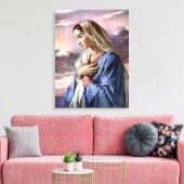 Maagd Maria zonder blozen - Moeder van God Canvas Afdruk (Insitu (Woonkamer))