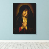 Maagd Maria zonder blozen - Moeder van God Canvas Afdruk (Insitu (Houten vloer))