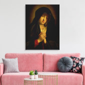 Maagd Maria zonder blozen - Moeder van God Canvas Afdruk (Insitu (Woonkamer))