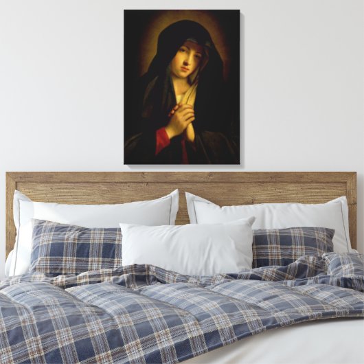 Maagd Maria zonder blozen - Moeder van God Canvas Afdruk (Insitu (Slaapkamer))