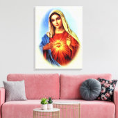 Maagd Maria zonder blozen - Moeder van God Canvas Afdruk (Insitu (Woonkamer))