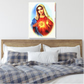 Maagd Maria zonder blozen - Moeder van God Canvas Afdruk (Insitu (Slaapkamer))
