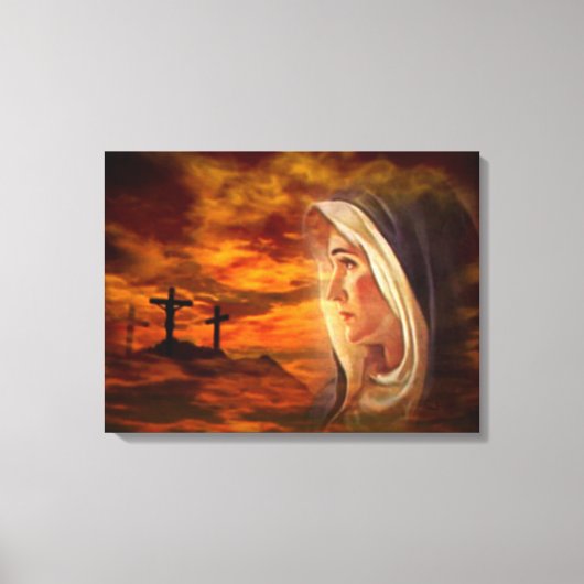 Maagd Maria zonder blozen - Moeder van God Canvas Afdruk (Voorkant)