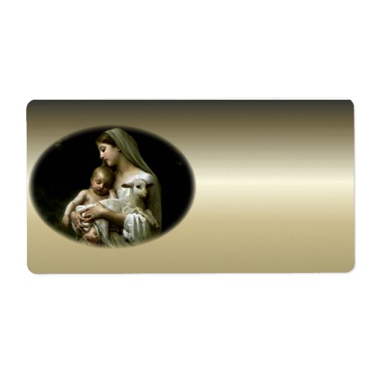 Maagd Maria zonder blozen - Moeder van God Etiket (Voorkant)