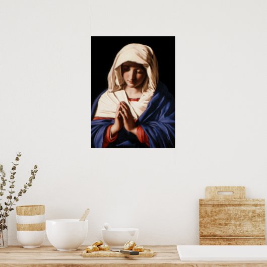 Maagd Maria zonder blozen - Moeder van God Poster (Keuken)