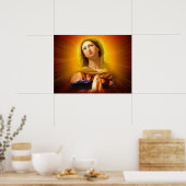 Maagd Maria zonder blozen - Moeder van God Poster (Keuken)