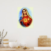 Maagd Maria zonder blozen - Moeder van God Poster (Keuken)