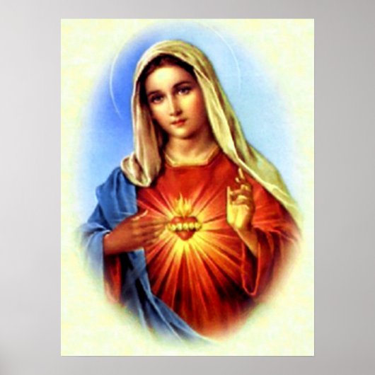Maagd Maria zonder blozen - Moeder van God Poster (Voorkant)