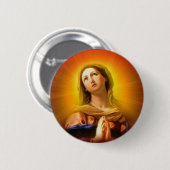 Maagd Maria zonder blozen - Moeder van God Ronde Button 5,7 Cm (Voorkant /achterkant)