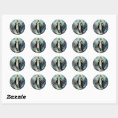 Maagd Maria zonder blozen - Moeder van God Ronde Sticker (Vel)