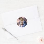 Maagd Maria zonder blozen - Moeder van God Ronde Sticker (Envelop)