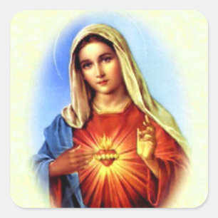 Maagd Maria zonder blozen - Moeder van God Vierkante Sticker