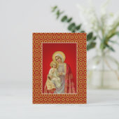 Maagd Maria zonder Zachte Jezus Briefkaart (Staand voorkant)