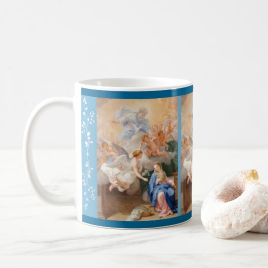 Maagd Mary Angel Religious, gelofte Maagd Koffiemok (Met donut)