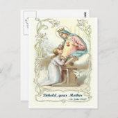 Maagd-Mary-artikelen in de zegen Briefkaart (Voorkant / Achterkant)