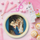 Maagd Mary, Baby Christus Jezus, met Angels Papieren Bordje (Feest)