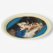 Maagd Mary, Baby Christus Jezus, met Angels Papieren Bordje (Gekanteld)