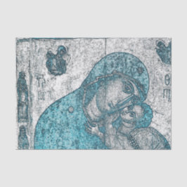 Maagd Mary Baby Jesus Tissue Pap, gevleid uit de n Tissuepapier